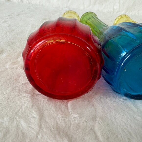 Vintage Jeannette Glass Bud Vases Ombre in color Mid Century Modern - Picture 6 of 6